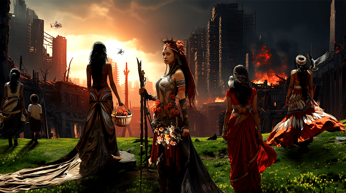 A Group of Women Walking